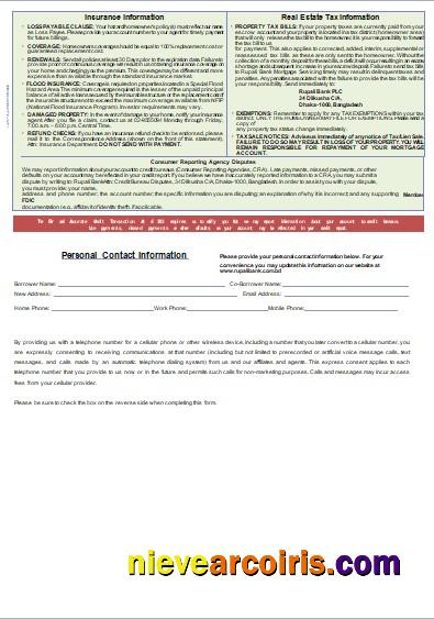 Bangladesh Rupali Bank mortgage statement, 3 pages, 3